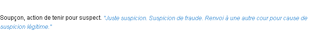Définition suspicion ACAD 1932