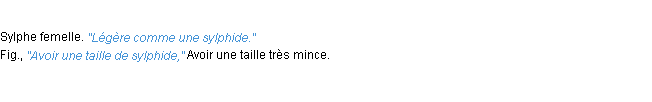 Définition sylphide ACAD 1932