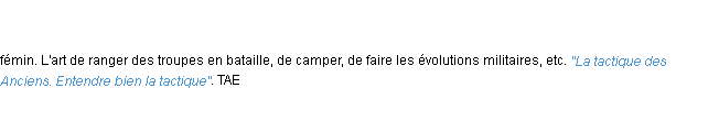 Définition tactique ACAD 1798