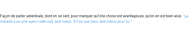 Définition tant mieux ACAD 1762