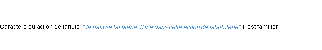 Définition tartuferie ACAD 1798