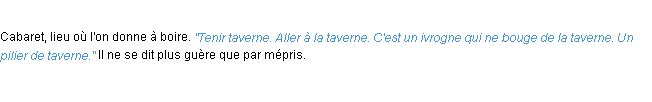 Définition taverne ACAD 1932