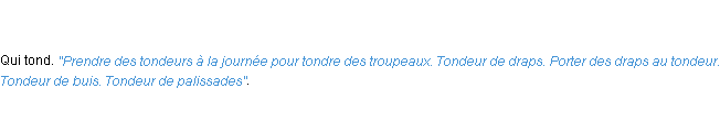Définition tondeur ACAD 1798