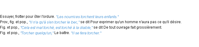Définition torcher ACAD 1835