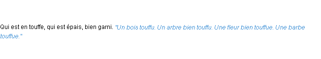 Définition touffu ACAD 1835