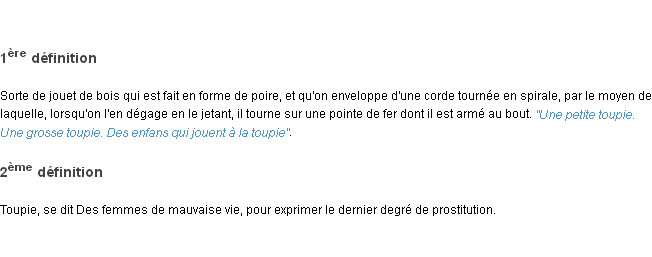 Définition toupie ACAD 1798