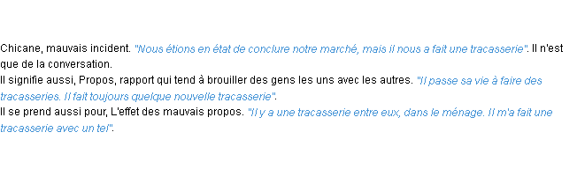 Définition tracasserie ACAD 1798