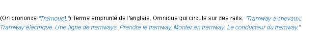 Définition tramway ACAD 1932