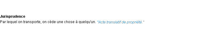 Définition translatif ACAD 1932