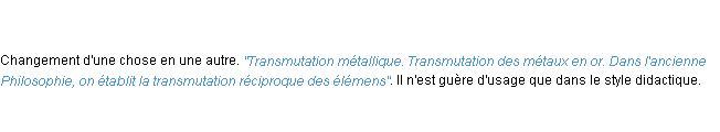 Définition transmutation ACAD 1798