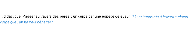 Définition transsuder ACAD 1835