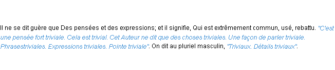 Définition trivial ACAD 1798