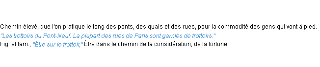 Définition trottoir ACAD 1835