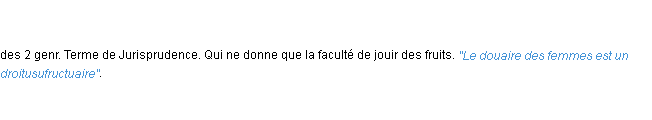 Définition usufructuaire ACAD 1798