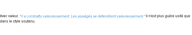 Définition valeureusement ACAD 1835