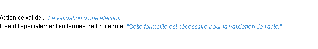 Définition validation ACAD 1932