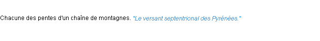 Définition versant ACAD 1932
