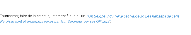 Définition vexer ACAD 1798