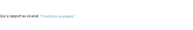 Définition vicarial ACAD 1835
