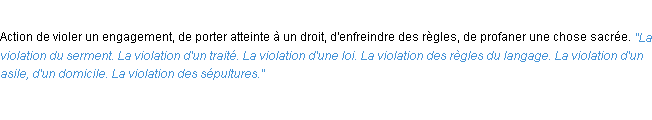 Définition violation ACAD 1932