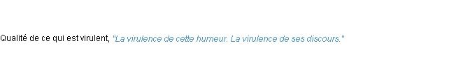 Définition virulence ACAD 1835