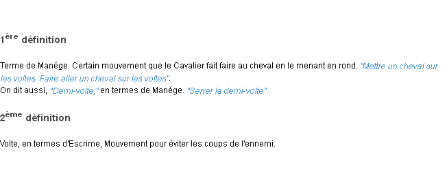 Définition volte ACAD 1798