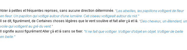 Définition voltiger ACAD 1932