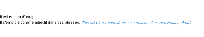Définition voulu ACAD 1798