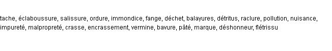 synonymes de souillure synonymes de souillure